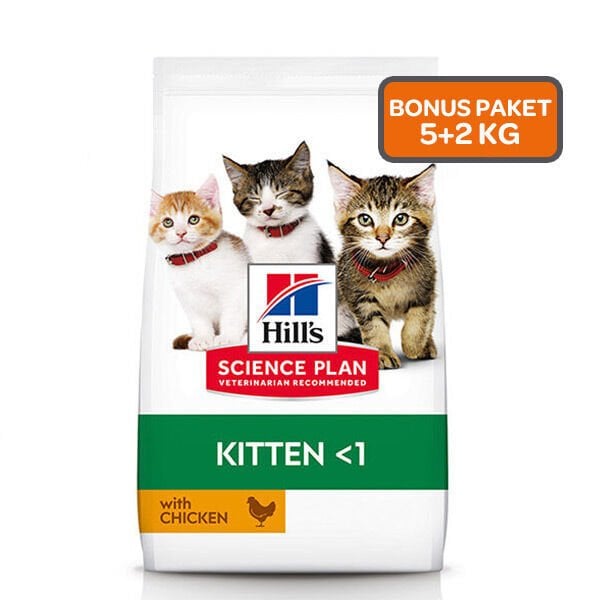 Hill's Science Plan Tavuklu Yavru Kedi Maması 5kg + 2kg HEDİYE!