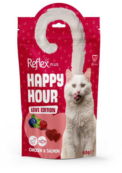 REFLEX HAPPY HOUR LOVE EDİTİON KEDİ ÖDÜL MAMASI 60GR