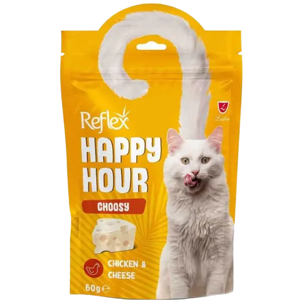 Reflex Happy Hour Choosy Tavuklu ve Peynirli Kedi Ödül Maması 60gr