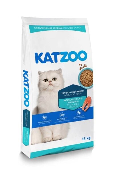 Katzoo Kısırlaştırılmış  Somunlu Yetişkin Kedi Maması 15kg