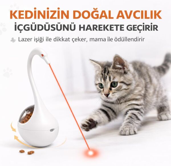 İnteraktif Kedi Oyuncağı Lazerli Mama